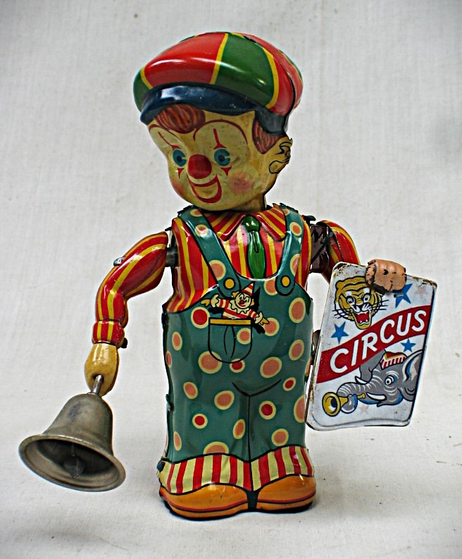 歌花筒 Vintage Tin Wind Up Bell Ringer 