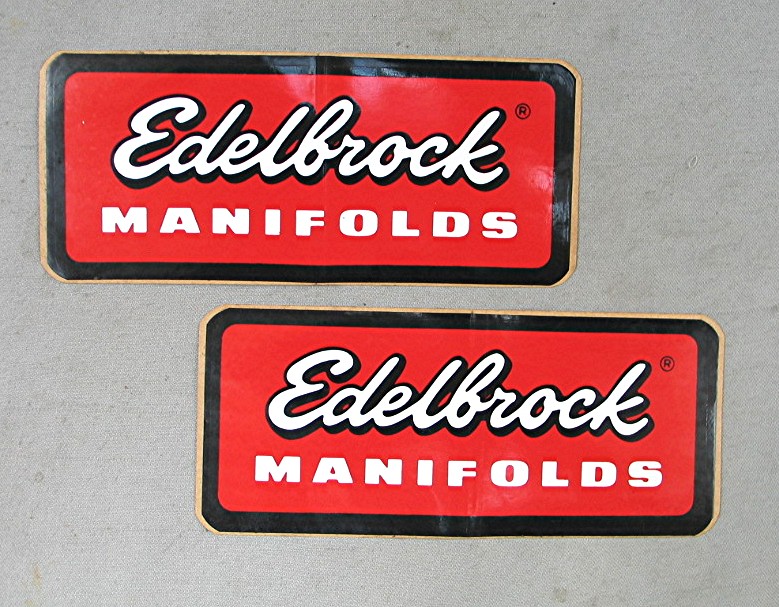Vintage 2 Stickers -- Edelbrock Manifolds | eBay