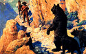 "Bears in the Path" BIG Cowboy Art Print by W.R. L