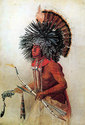 "Indian Portrait" Native American Art Print by Bod