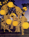 "Lantern Bearers" HUGE Maxfield Parrish Art Deco P