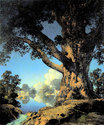 "Old Maple" BIG Maxfield Parrish Art Deco Print