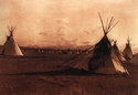 Edward Curtis "Indian Encampment" Native American 