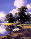 "Sheltering Oaks" BIG Maxfield Parrish Art Deco Pr