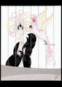 "The Bird Cage" HUGE Art Deco Print by Erte