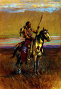 "The Scout" BIG Native American Art Print C.M. Rus