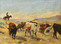 "The Roundup" HUGE Art Print Elling William Gollin