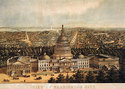  Bird's Eye View Map of "Washington 1850" BIG Art 