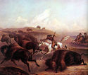 Buffalo Hunt 15x22 Native American Indian Art Prin