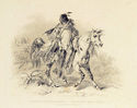 A Blackfoot Indian on Horse-Back 30x44 Karl Bodmer