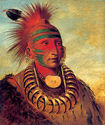 Iowa Warrior 15x22 George Catlin Native American I