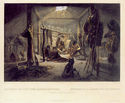 Interior of the Hut of a Chief 15x22 Karl Bodmer N