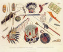 Indian Utensils and Arms 30x44 Karl Bodmer Native 