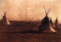 Indian Encampment 22x30 Curtis Native American Ind