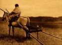 Travelling-Atsina 15x22 Edward S.Curtis Native Ame