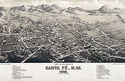 Bird's Eye Map of  Santa Fe 1882 15x22 New Mexico 