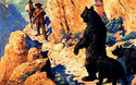 Bears in the Path 22x30 Hand Numbered Ltd.Edition 