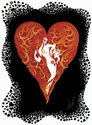 Heart 22x30 Hand Numbered Ltd. Edition Art Deco Pr