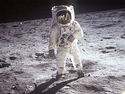 A Man on the Moon 22x30 Art Print of NASA's Buzz A