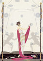 The Duel 22x30 Art Deco Print by Erte Hand Numbere