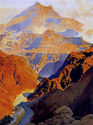 "The Grand Canyon" HUGE Maxfield Parrish Art Deco 