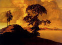 "Atlas Landscape" HUGE Maxfield Parrish Art Deco P