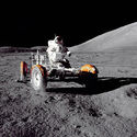 Driving the Moon Rover 30x44 Art Print NASA Astron