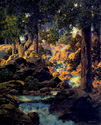 "Good Fishing" HUGE Maxfield Parrish Art Deco Prin