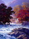 Swiftwater 30x44 Maxfield Parrish Art Deco Print H