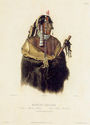 Young Mandan Indian 15x22 Karl Bodmer Hand Numbere