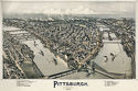 Bird's Eye View Map of  Pittsburgh 1902 22x30 Art 