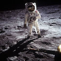 Aldrin on the Moon 22x30 Art Print of NASA Astrona