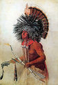 Indian Portrait 15x22 Native American Art Print by