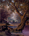 "Autumn Brook" HUGE Maxfield Parrish Art Deco Prin