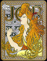 Job 15x22 Art Deco Nouveau Alphonse Mucha Hand Num