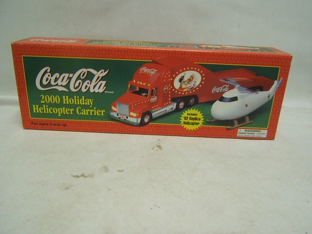 Coca Cola 2000 Holiday Helicopter Carrier New in Box w/ '62