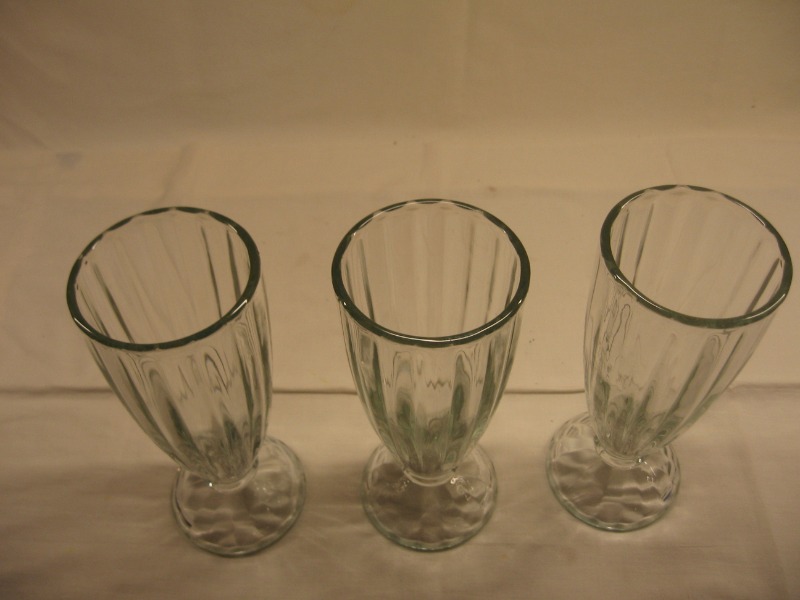 Lot of 3 Fluted Old Fashioned Sundae Glasses 7 1/2" Height VGC eBay