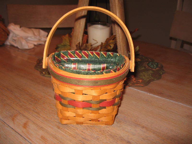 Longaberger 1999 Small Wall Hanging Basket, Insert & Liner 5