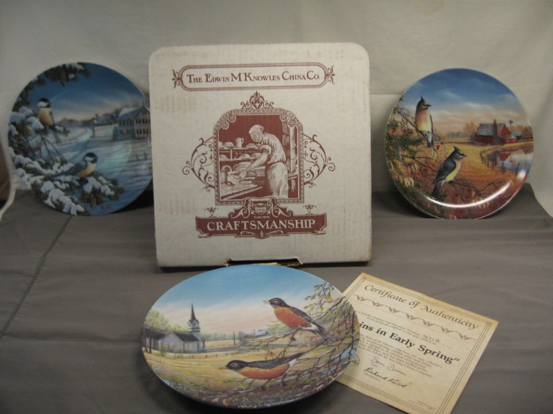 Lot of 3 Bradford Exchange "Birds of the Seasons" Collector Plates MIB
