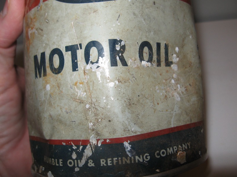 Vintage Esso Motor Oil Can 10W Humble Oil 
