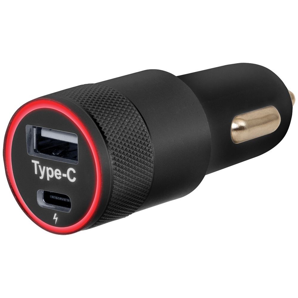 Helix Car Charger With Usb-A And Usb-C Ports
