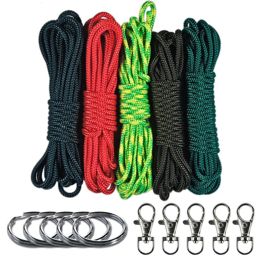 Paracord Crafting Kit 425lb Paracord Lanyard & Key Chain Combo Kit