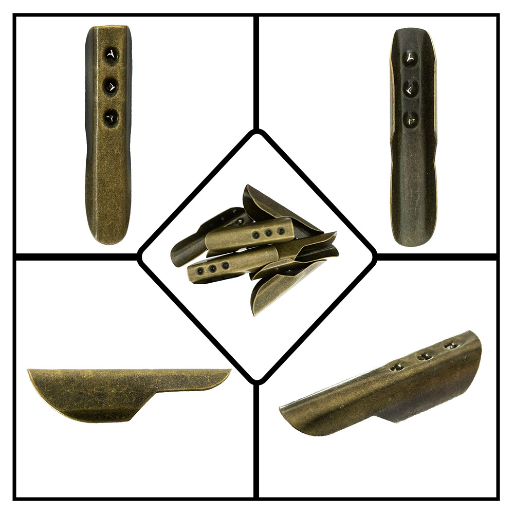 Bronze 23mm Long TBar Metal Aglet End Bar Clasp Fix Frayed Cord