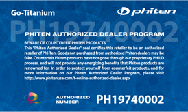 Authorized Phiten Dealer Seal