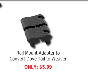 Rail Mount Adapter to Convert Dove Tail to Weaver