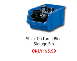 Stack-On Large Blue Storage Bin