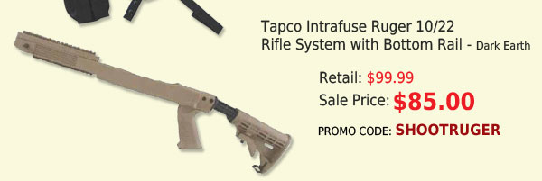 Tapco Intrafuse Ruger 10/22 Rifle System With Bottom Rail