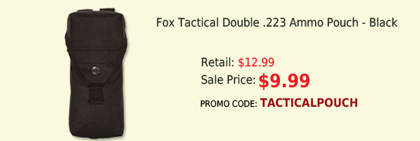 Fox Tactical Double .223 Black Ammo Pouch