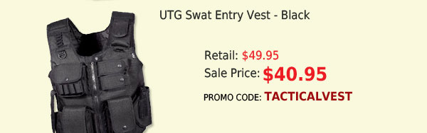Black UTG Swat Entry Vest