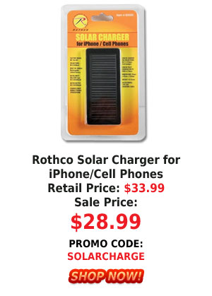 Rothco Solar Charger for iPhone/Cell Phones